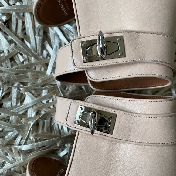 NEW Givenchy Shark Lock Open Toe Wedge Ankle Booties - Picture 12 of 15